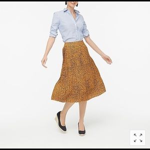 Pleated midi skirt